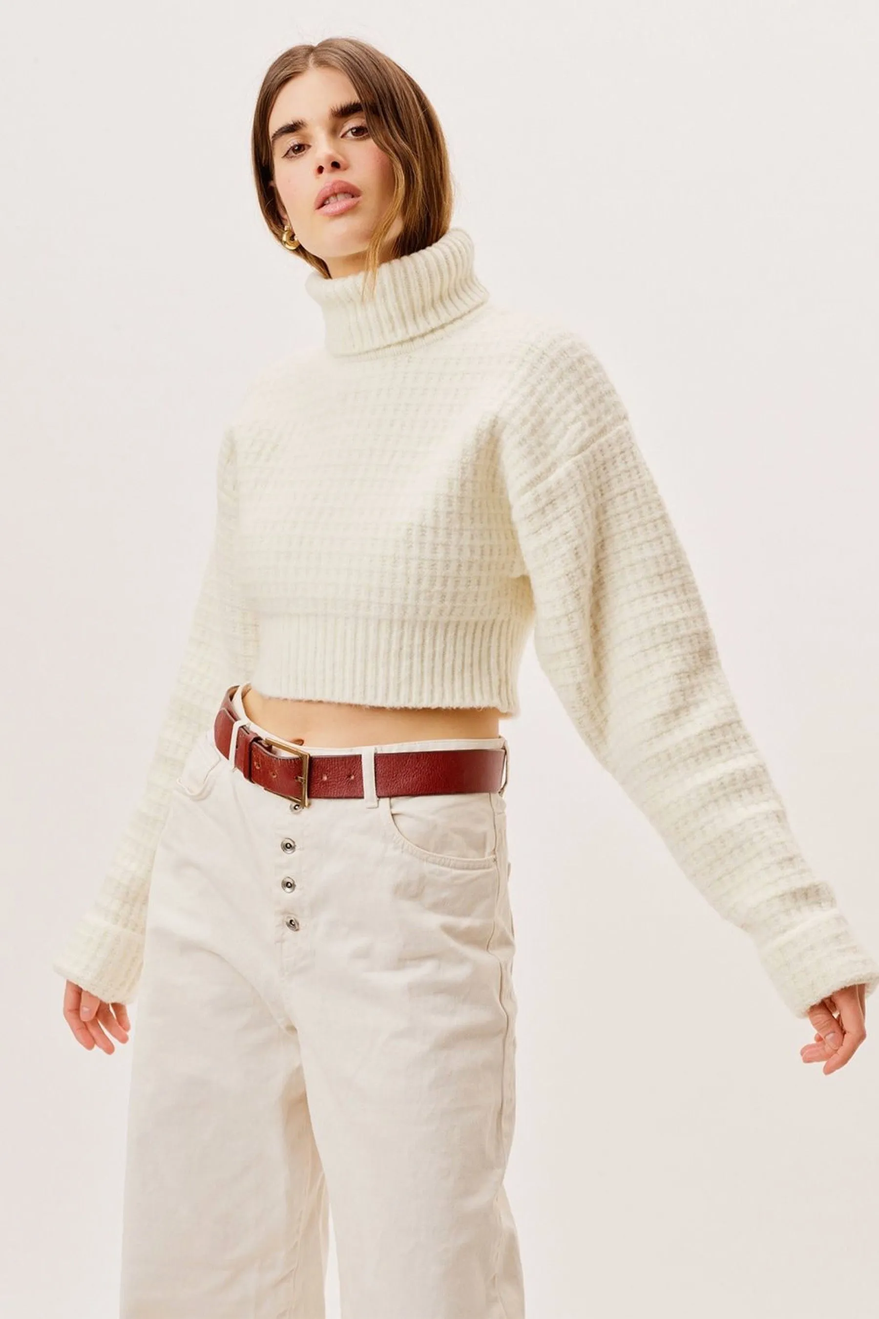 Ivory Madeline Turtleneck Sweater