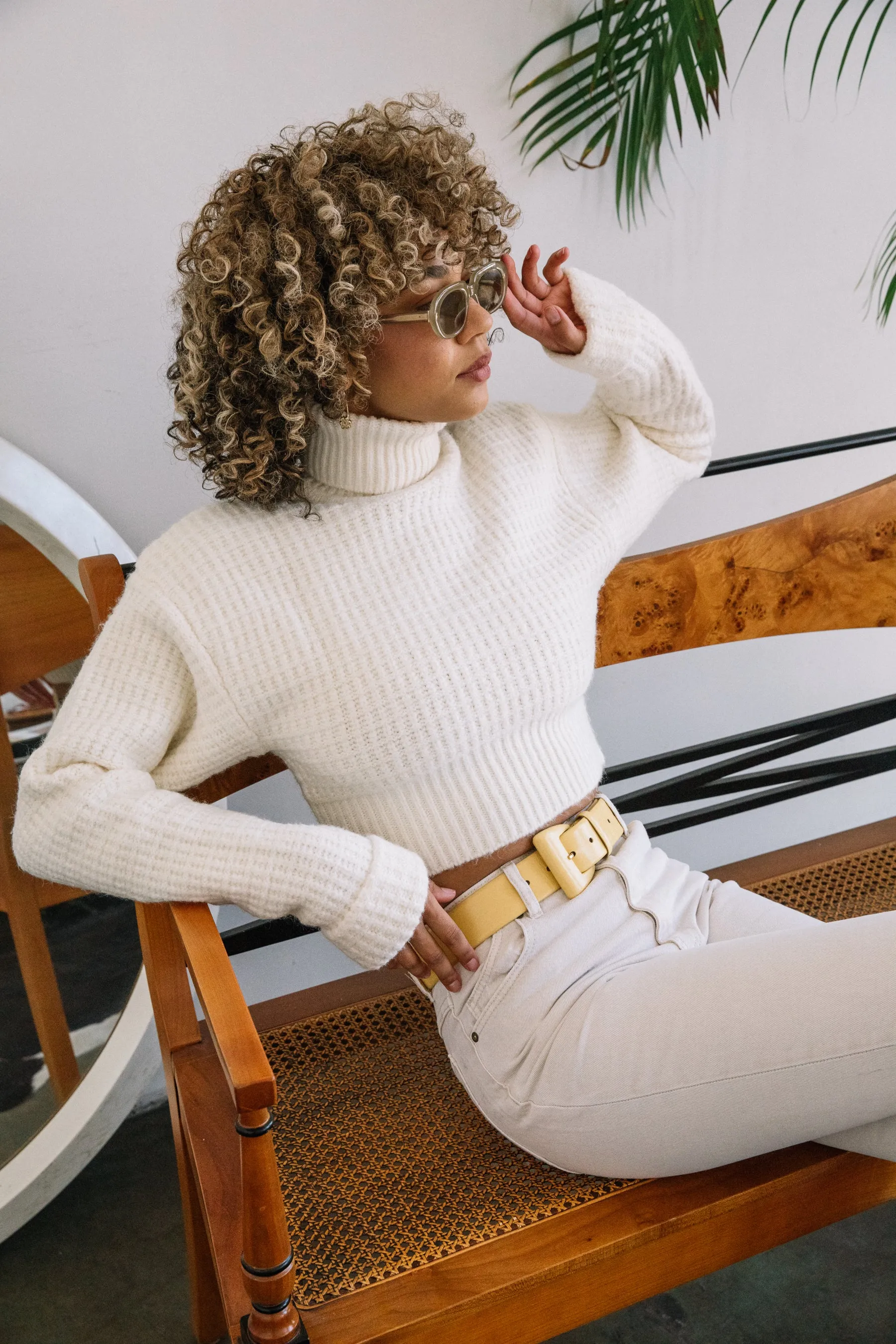 Ivory Madeline Turtleneck Sweater