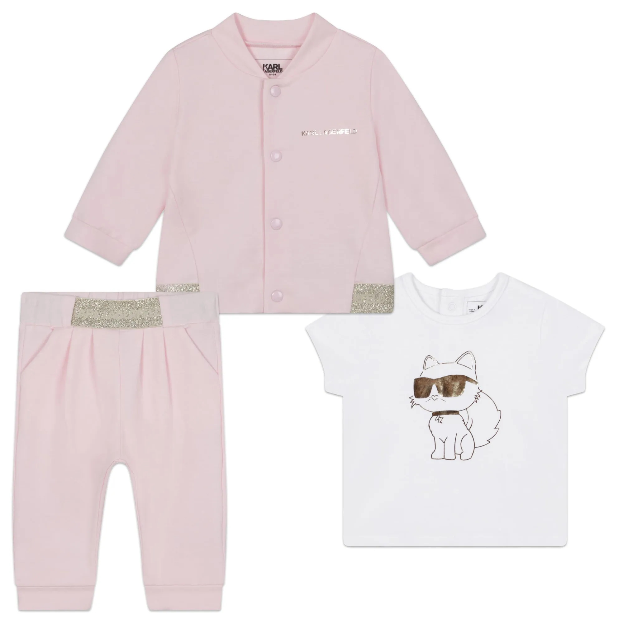 Karl Lagerfeld Baby Girls Pink Tracksuit