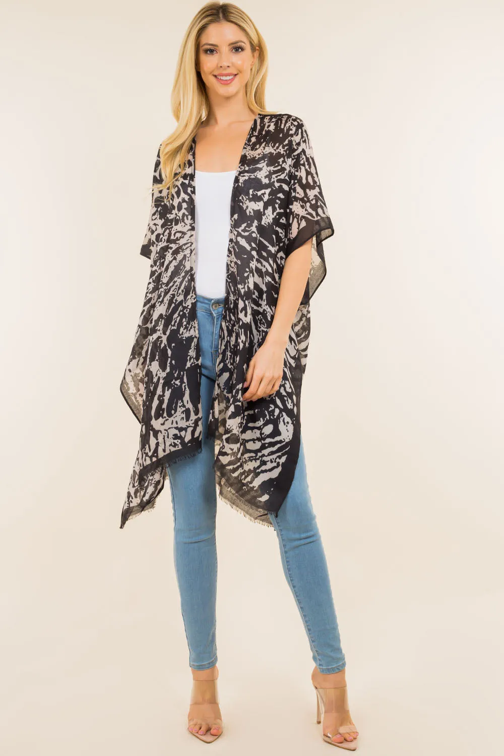 KP-4118 animal print kimono