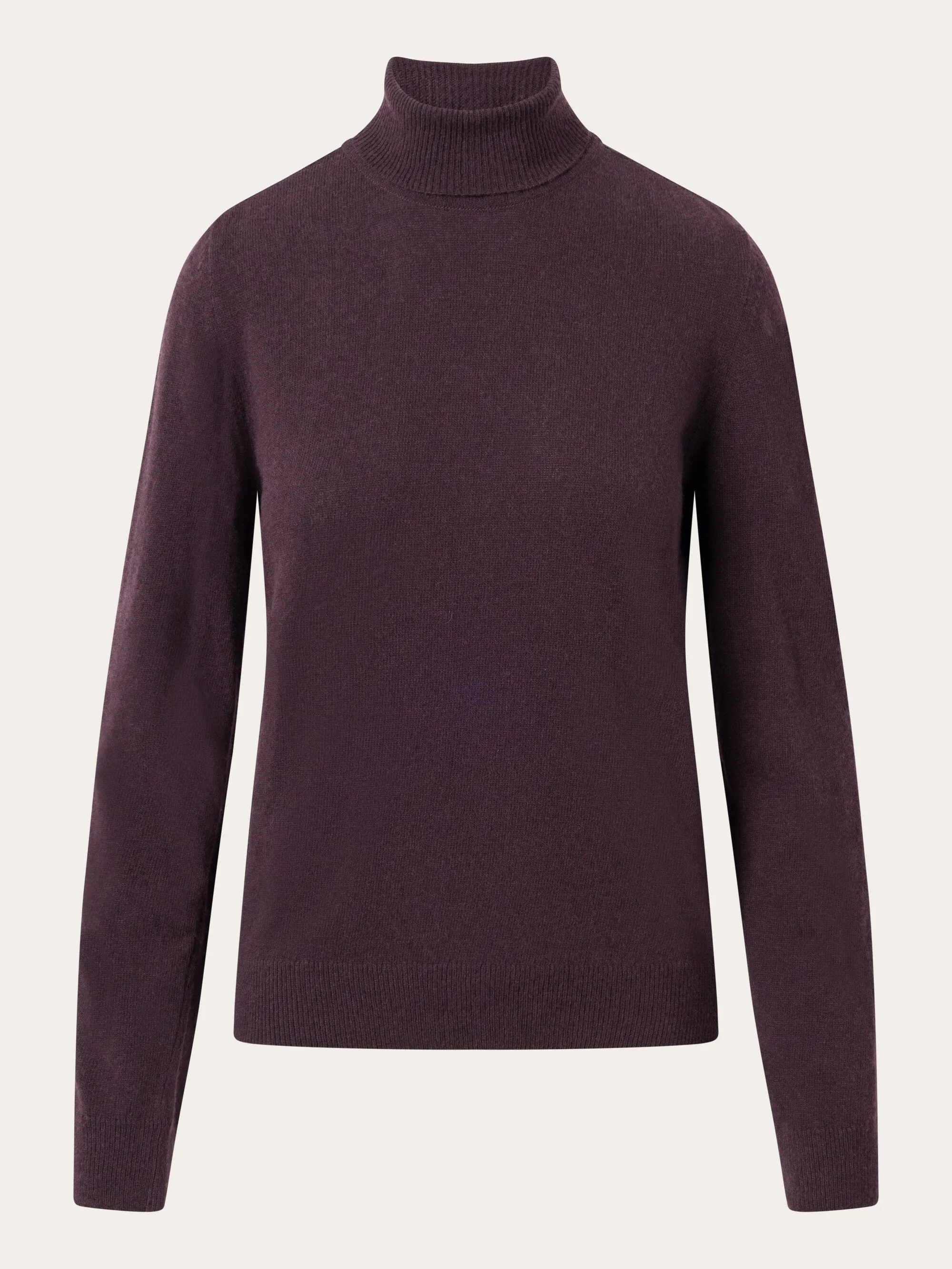 Lambswool roll neck - Chocolate Plum