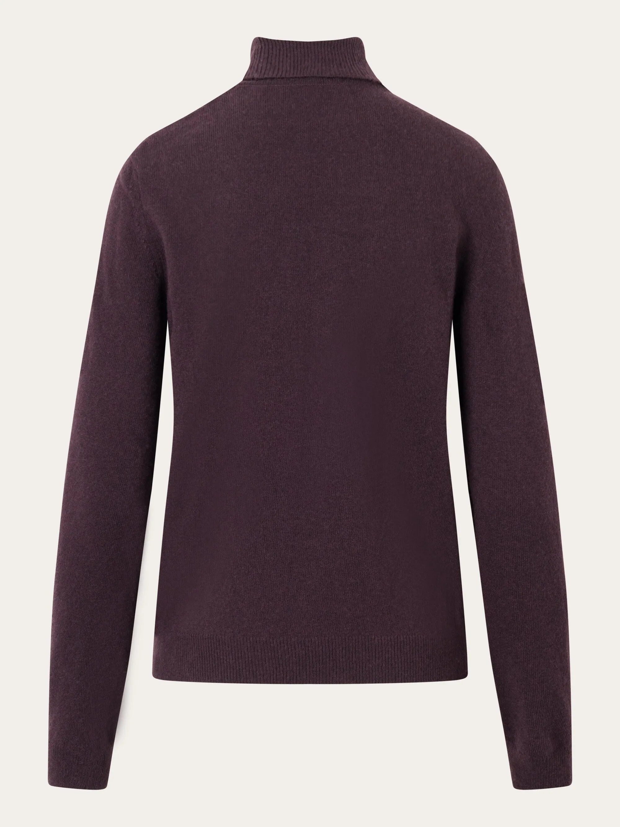 Lambswool roll neck - Chocolate Plum