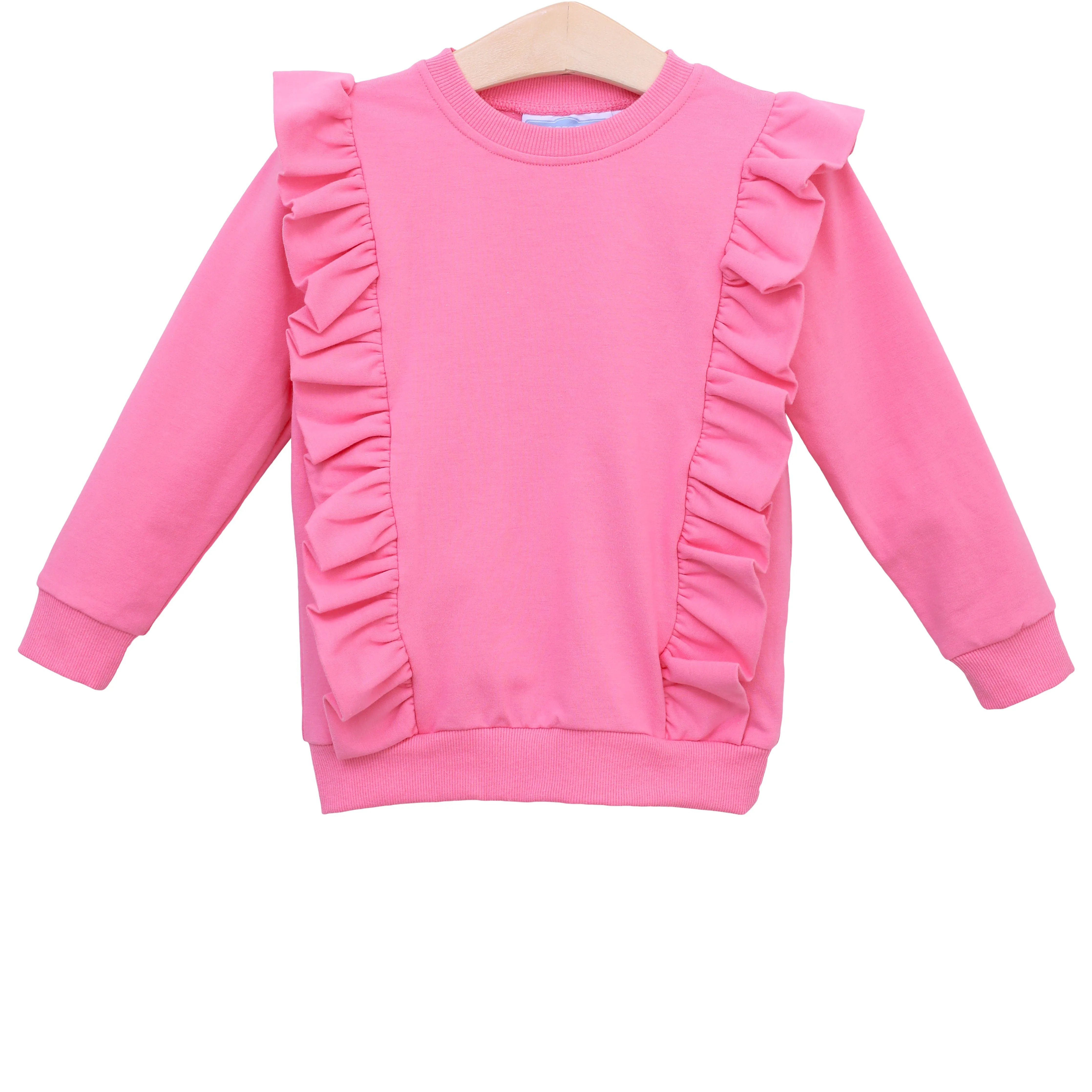 Laura Ruffle Pullover- Pink