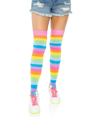 Leigh Rainbow Thigh High Stockings