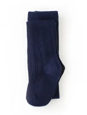 Little Stocking Co  | Cable Knit Tights ~ Navy