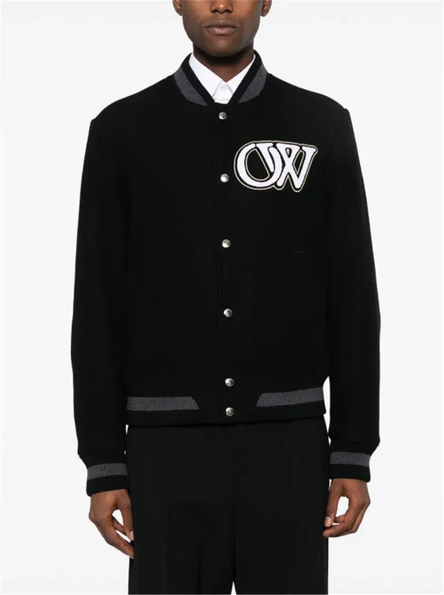 LOGO-APPLIQUÉ VARSITY BOMBER JACKET