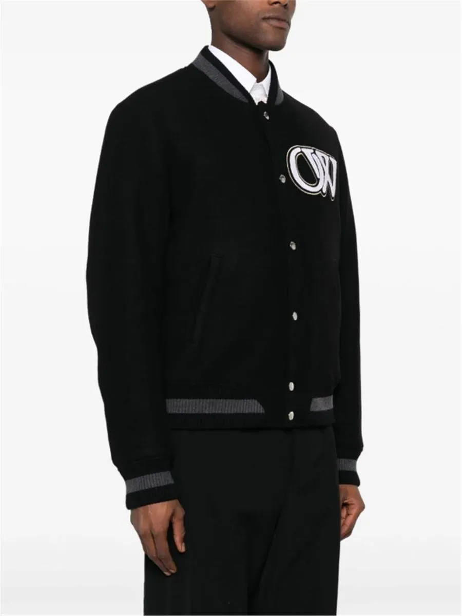 LOGO-APPLIQUÉ VARSITY BOMBER JACKET