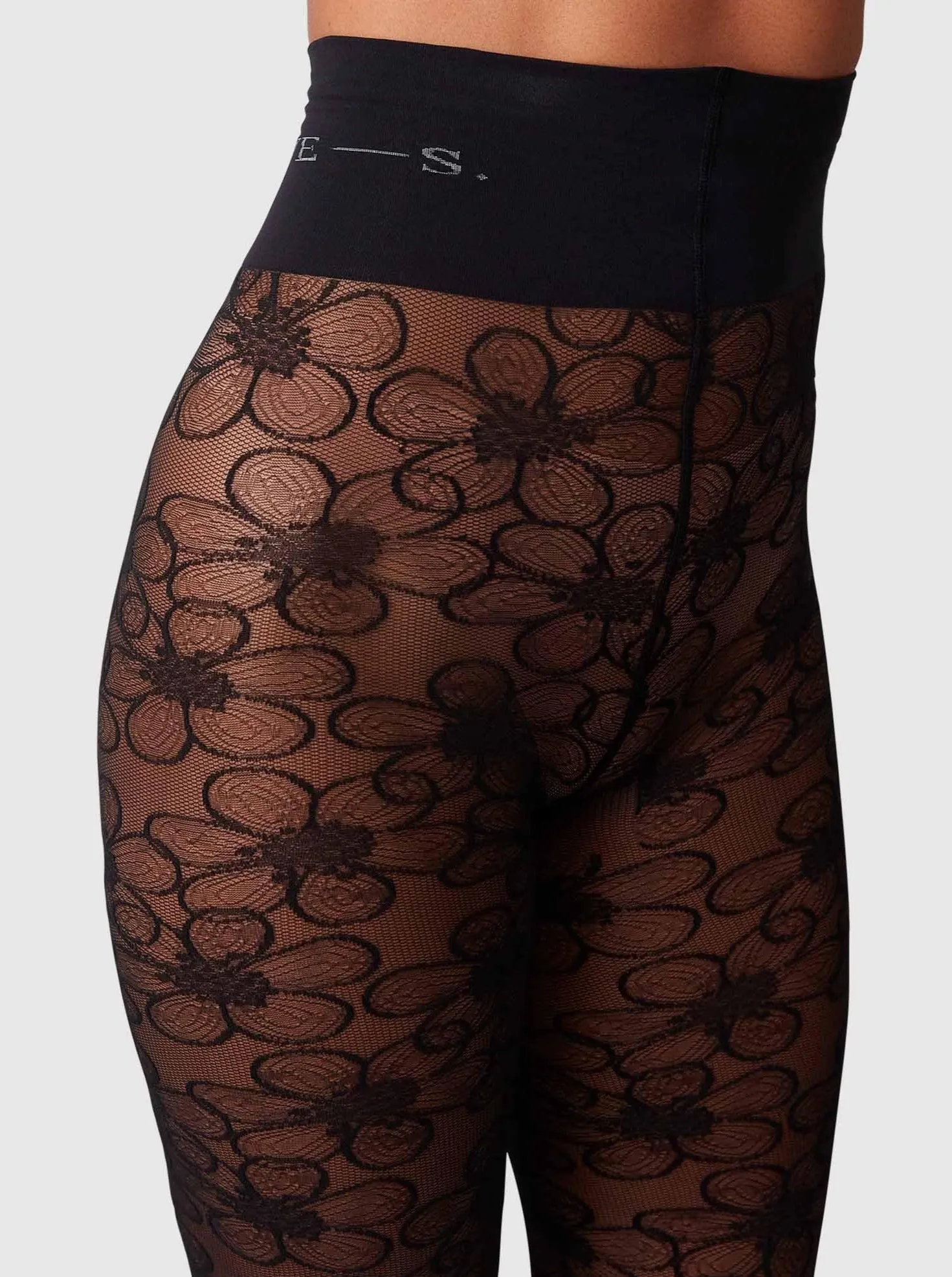 Maja Flower Tights - Black