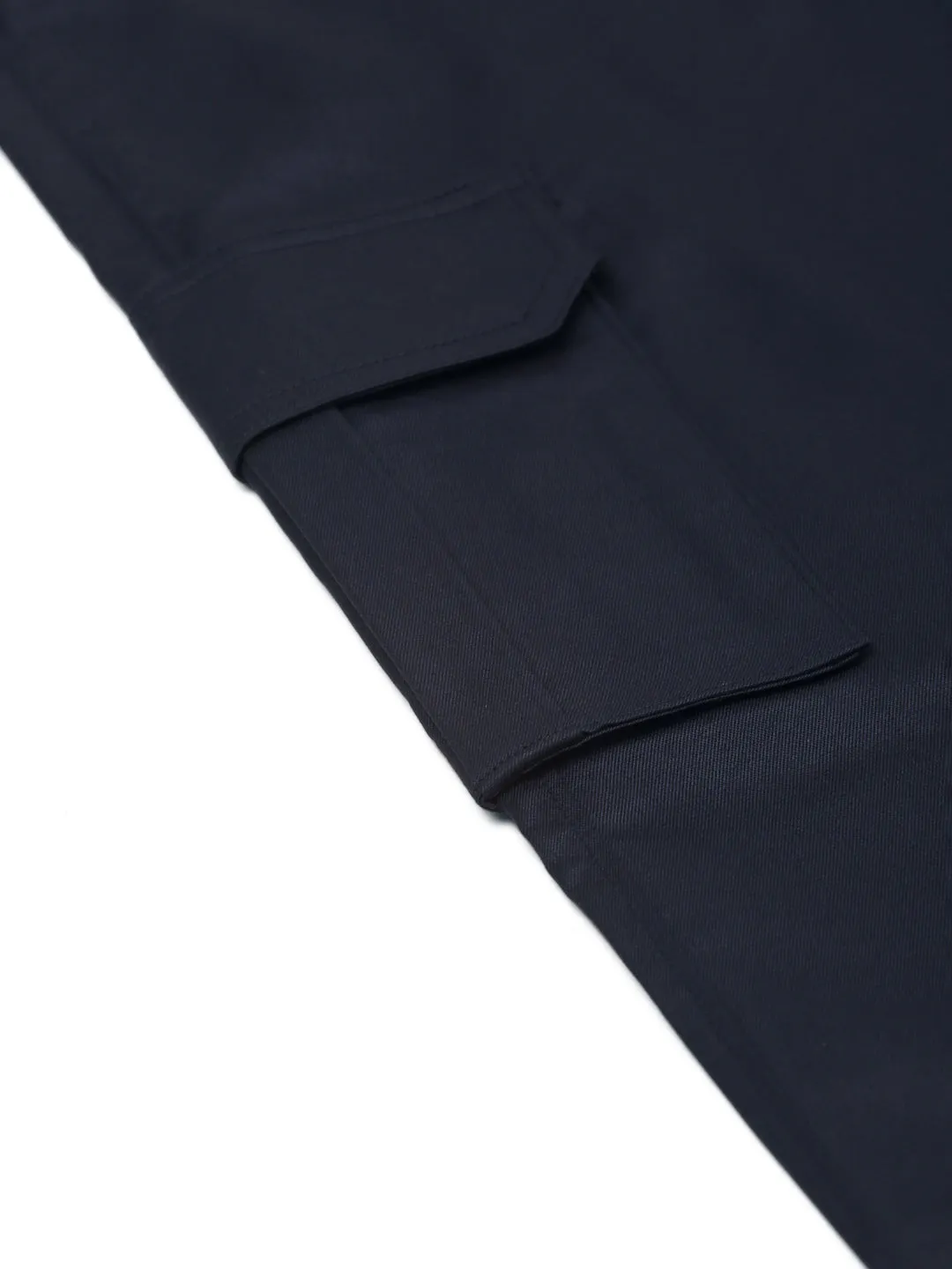 Men's Casual Cotton Solid Cargo Pants ( KGP 154 Navy-Blue ) - Jainish