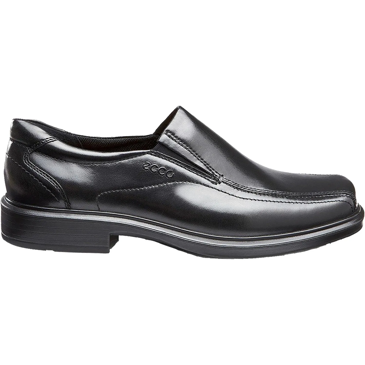 Men's Ecco Helsinki Bicycle Toe Slip-On Black Leather