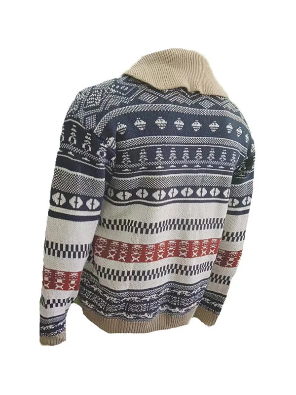 Men's Stripe Print Sweater