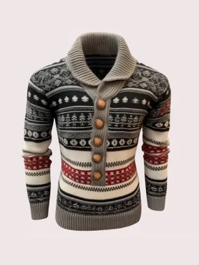 Men's Stripe Print Sweater