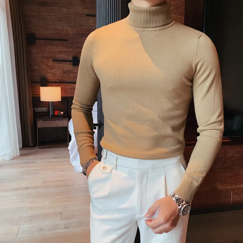 Men's Turtleneck Slim Fit Knitted Sweater