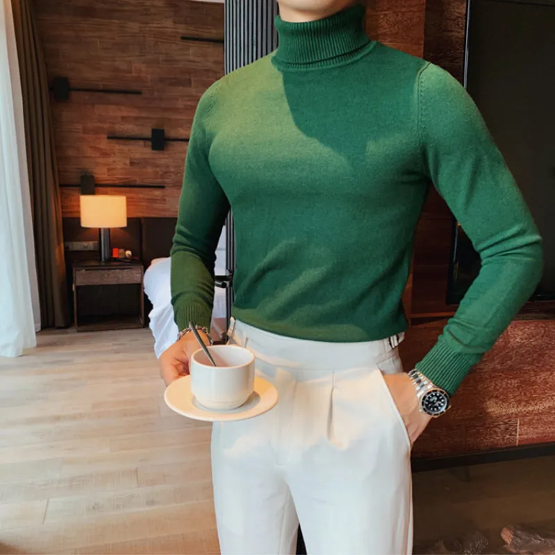 Men's Turtleneck Slim Fit Knitted Sweater