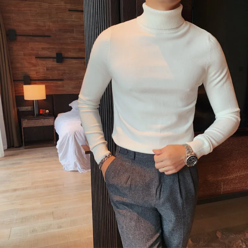 Men's Turtleneck Slim Fit Knitted Sweater