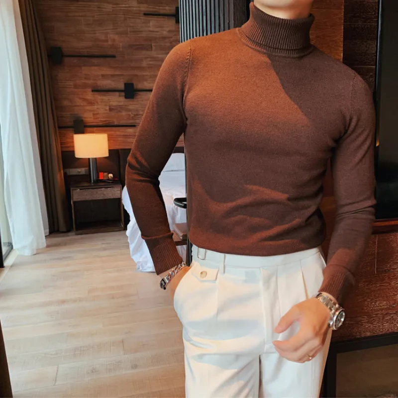 Men's Turtleneck Slim Fit Knitted Sweater