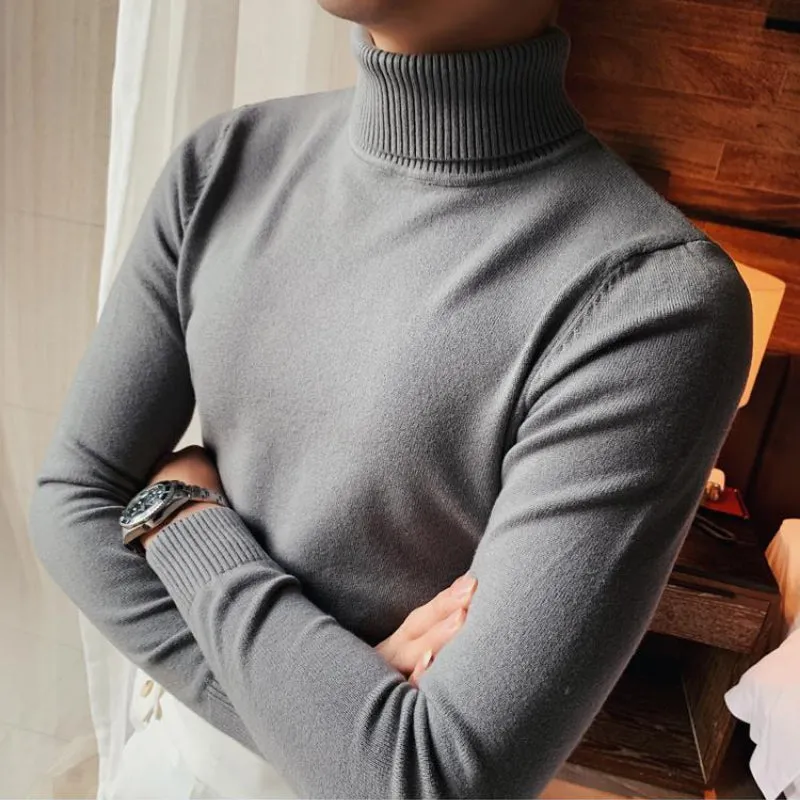 Men's Turtleneck Slim Fit Knitted Sweater