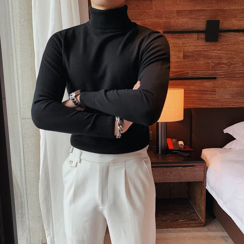 Men's Turtleneck Slim Fit Knitted Sweater