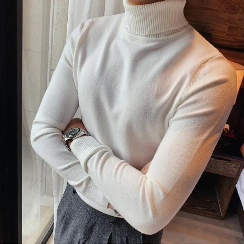 Men's Turtleneck Slim Fit Knitted Sweater