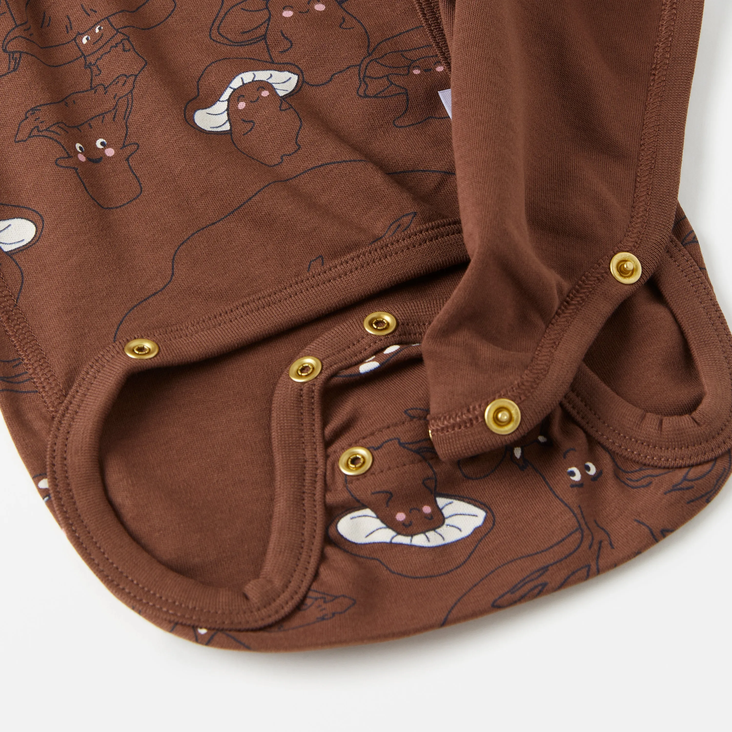 Mushroom Print Wraparound Babygrow