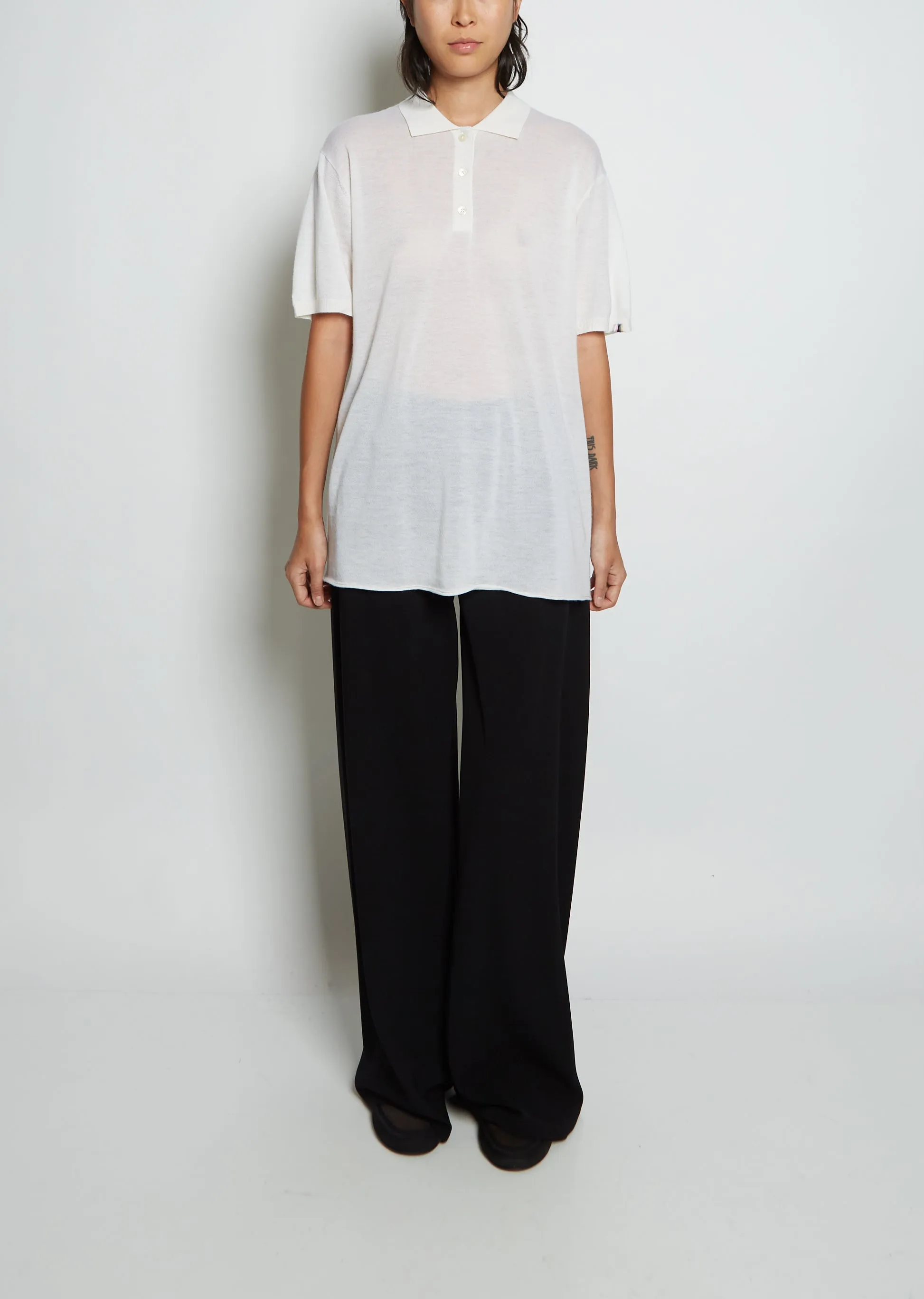 n°176 Tennis Cashmere Top — Milk