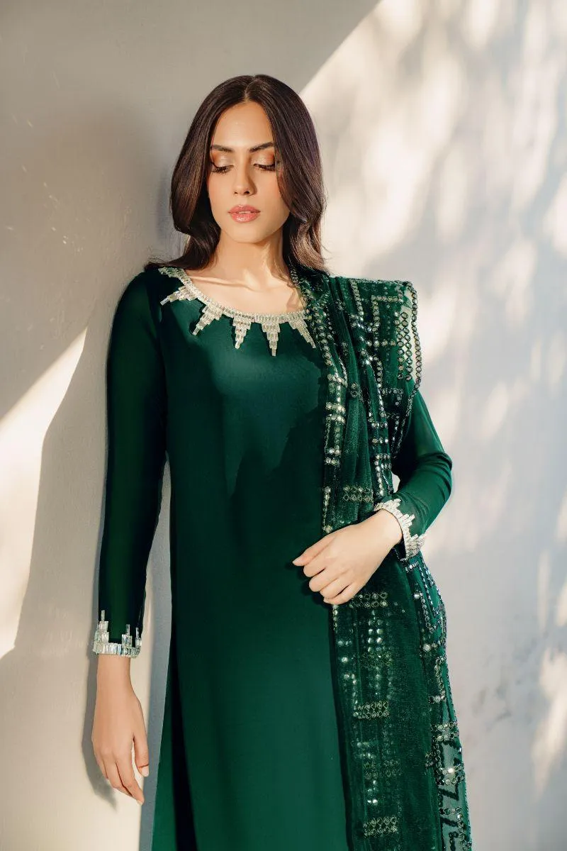 Natasha Kamal - Harlow - Emerald Green - Georgette - 3 Piece