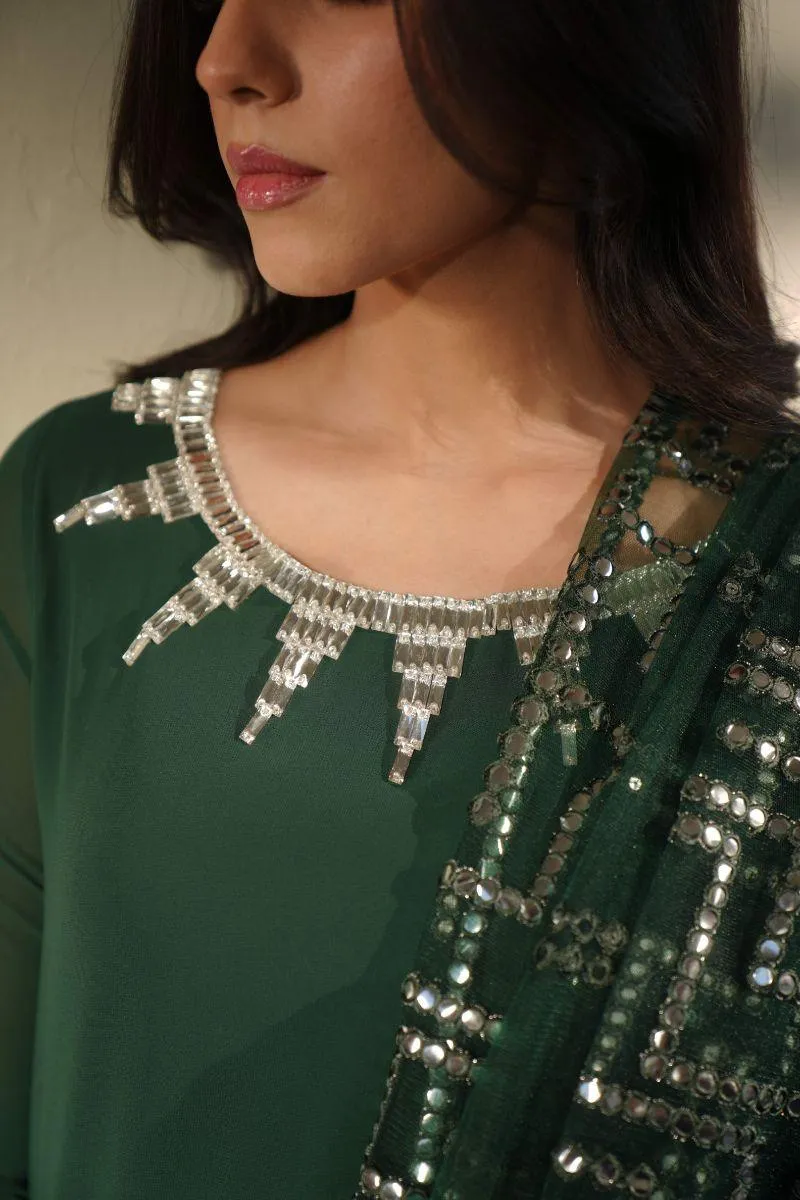 Natasha Kamal - Harlow - Emerald Green - Georgette - 3 Piece