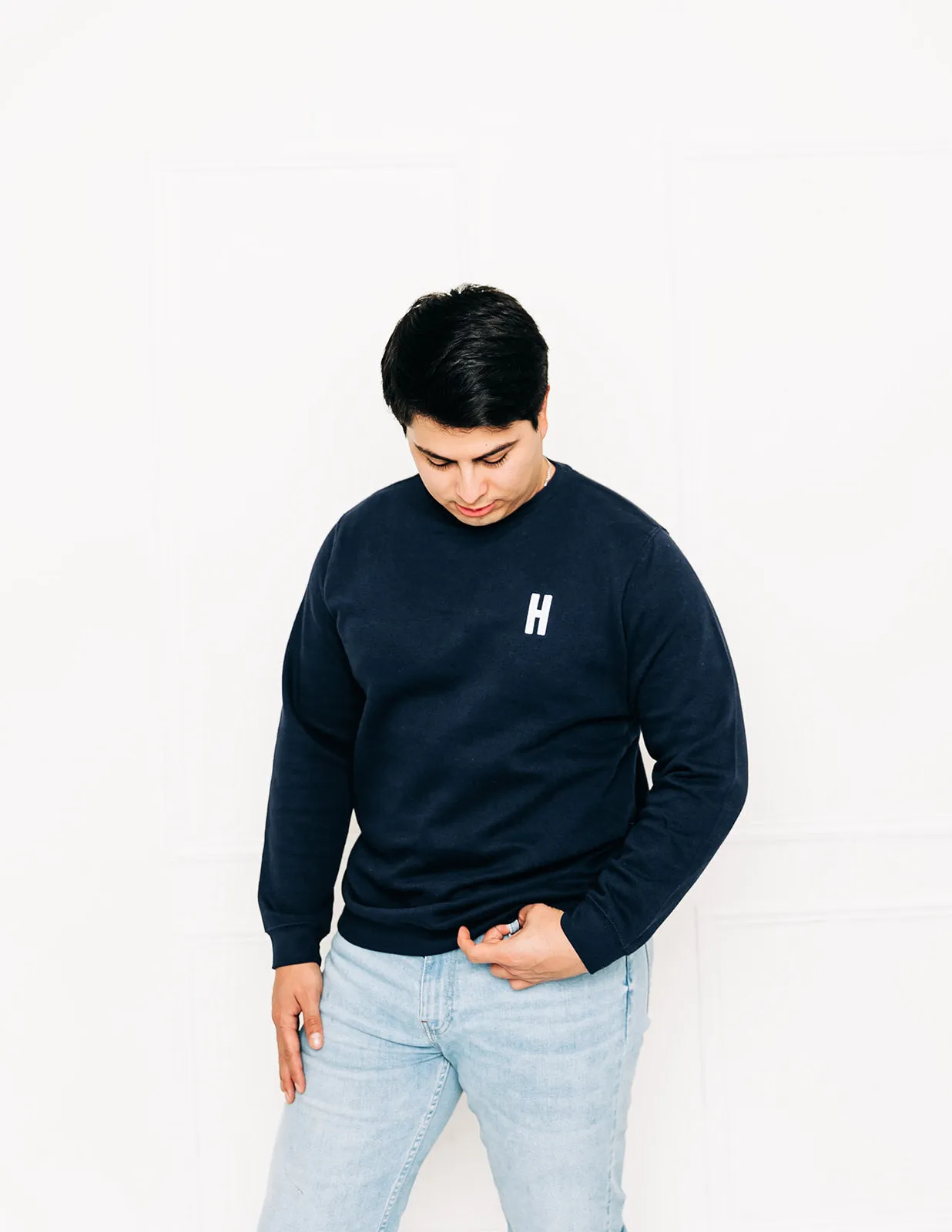 Navy Letter Sweatshirt