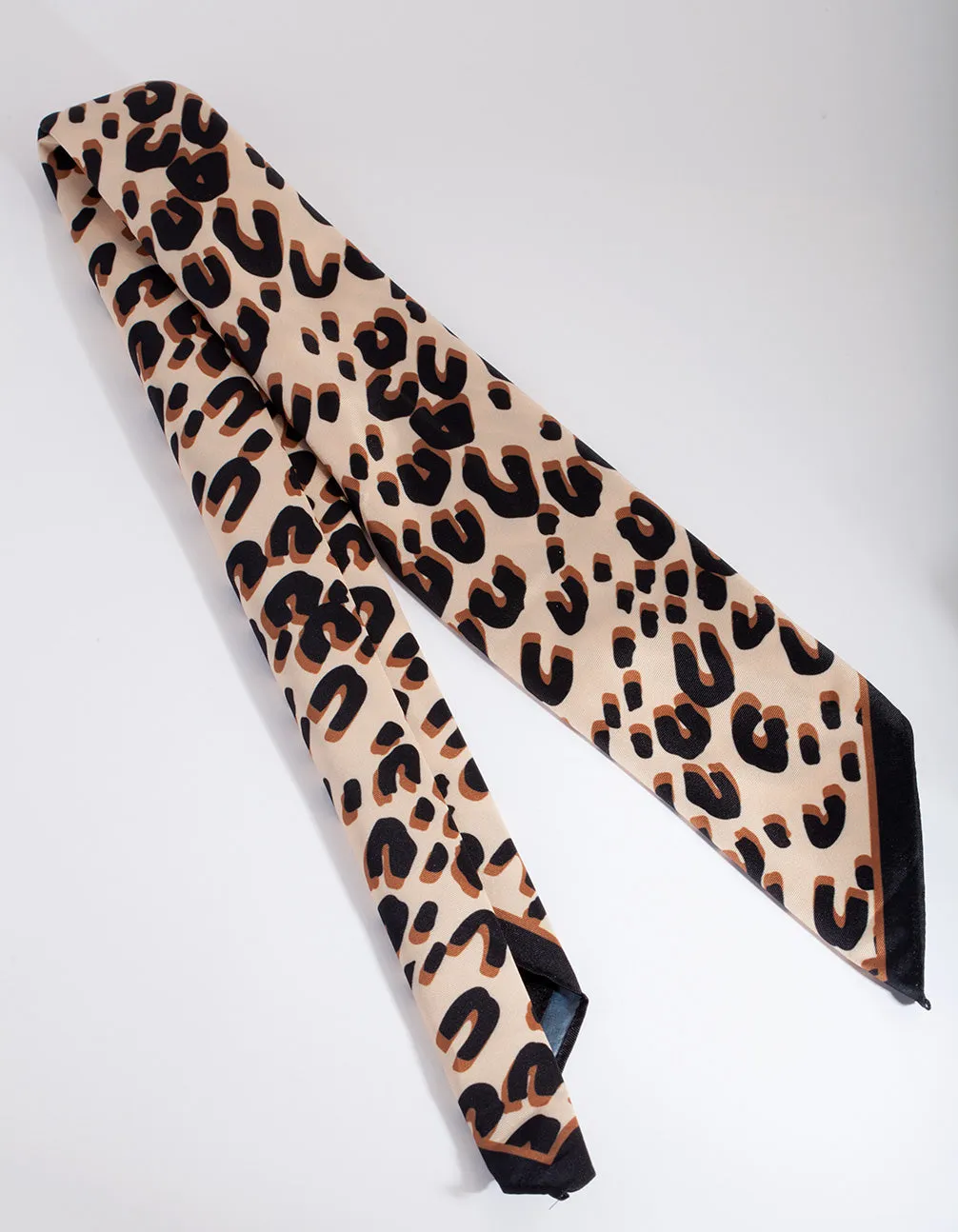 Neutral Square Leopard Scarf