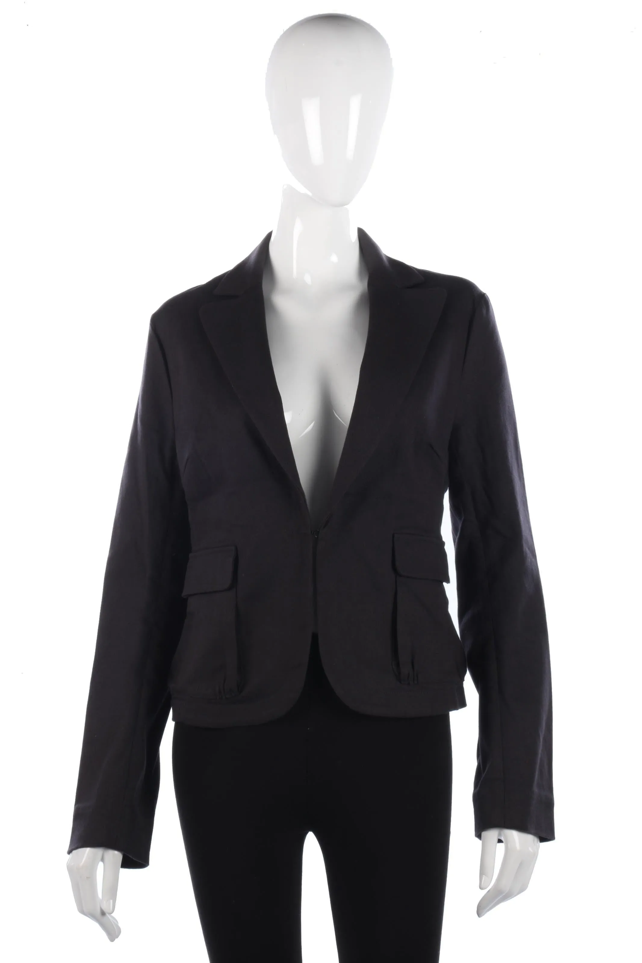 Nicole Farhi  Cropped Jacket Black Cotton UK Size 12