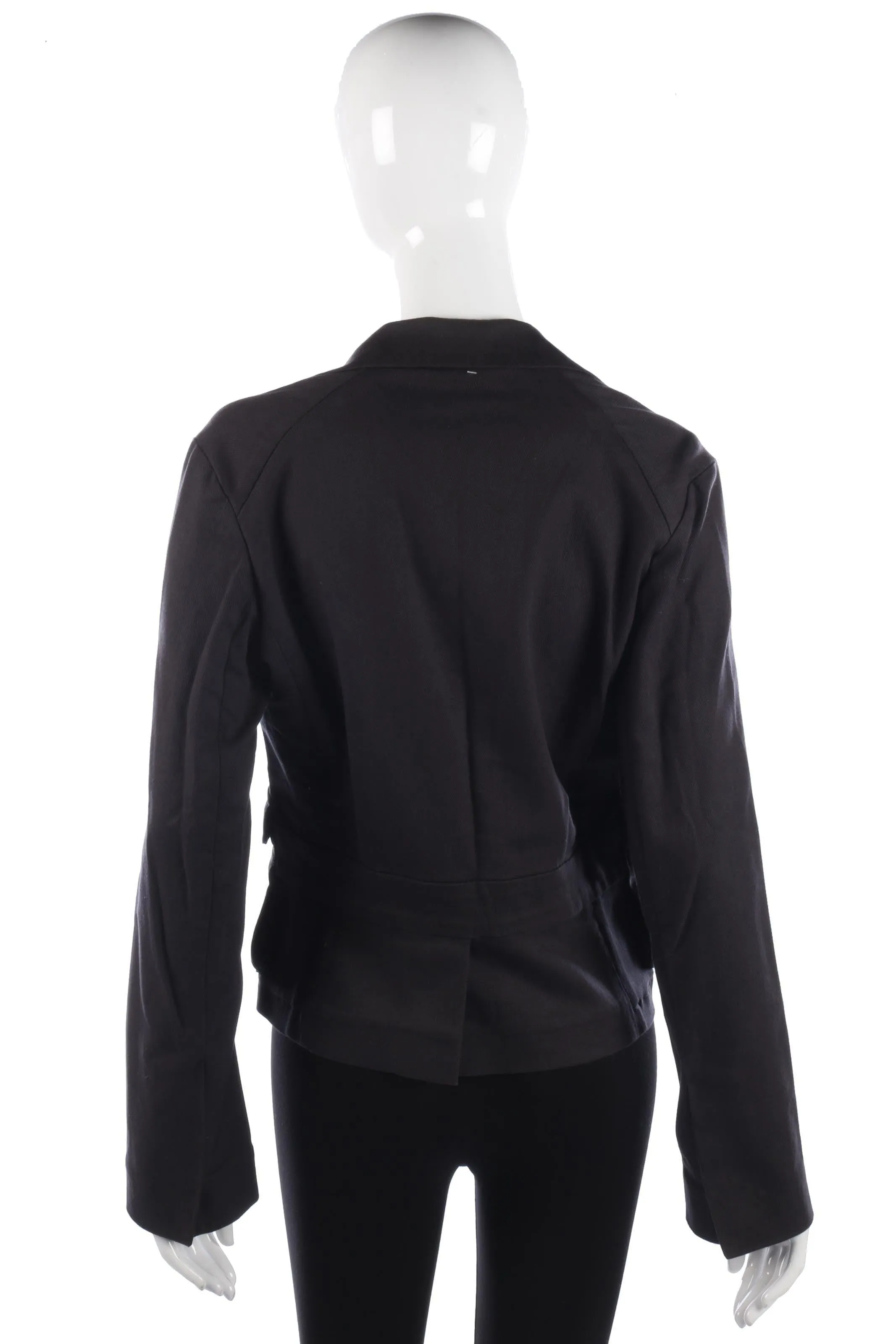 Nicole Farhi  Cropped Jacket Black Cotton UK Size 12