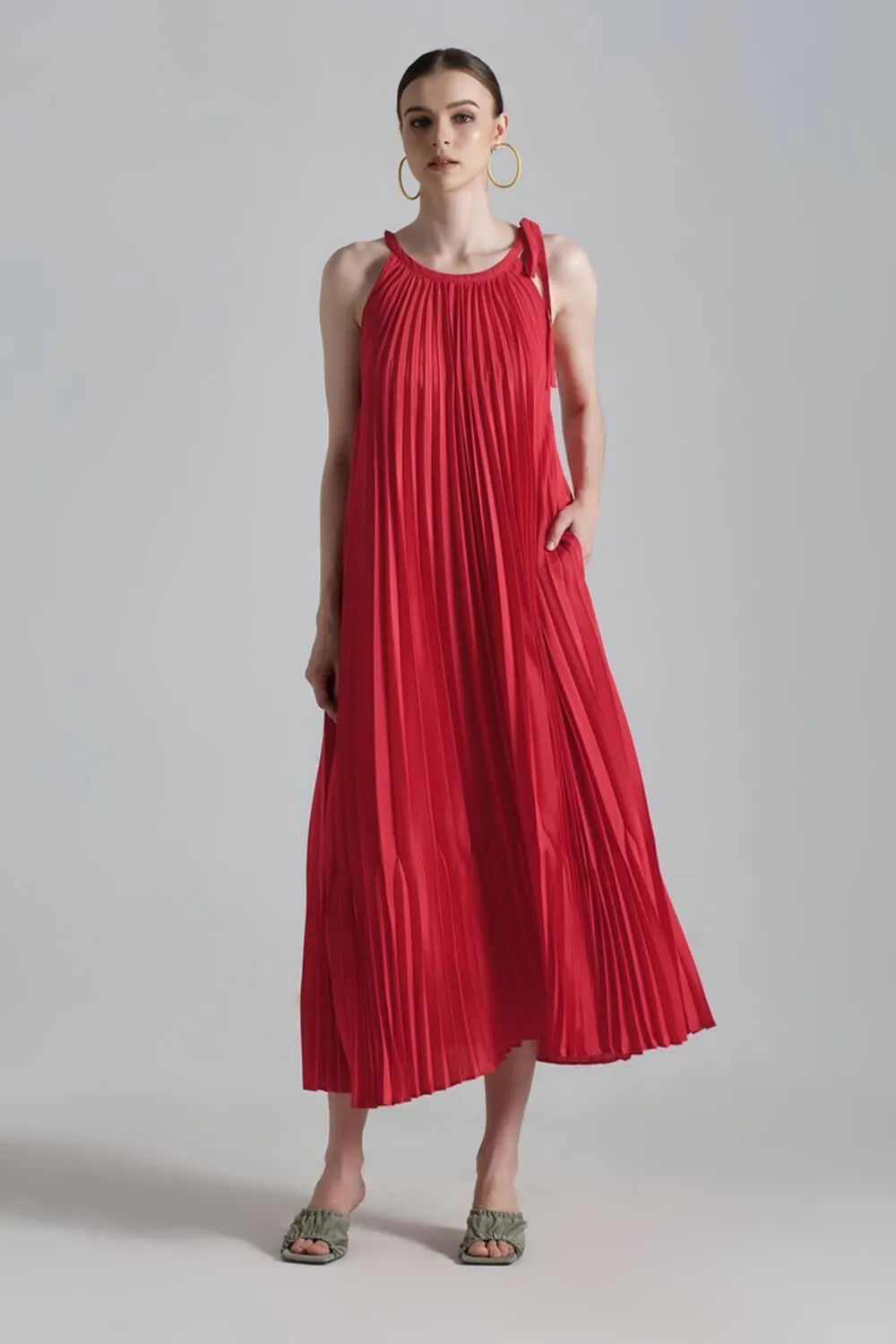 Noma Tunic Pleated Silk Midi Dress