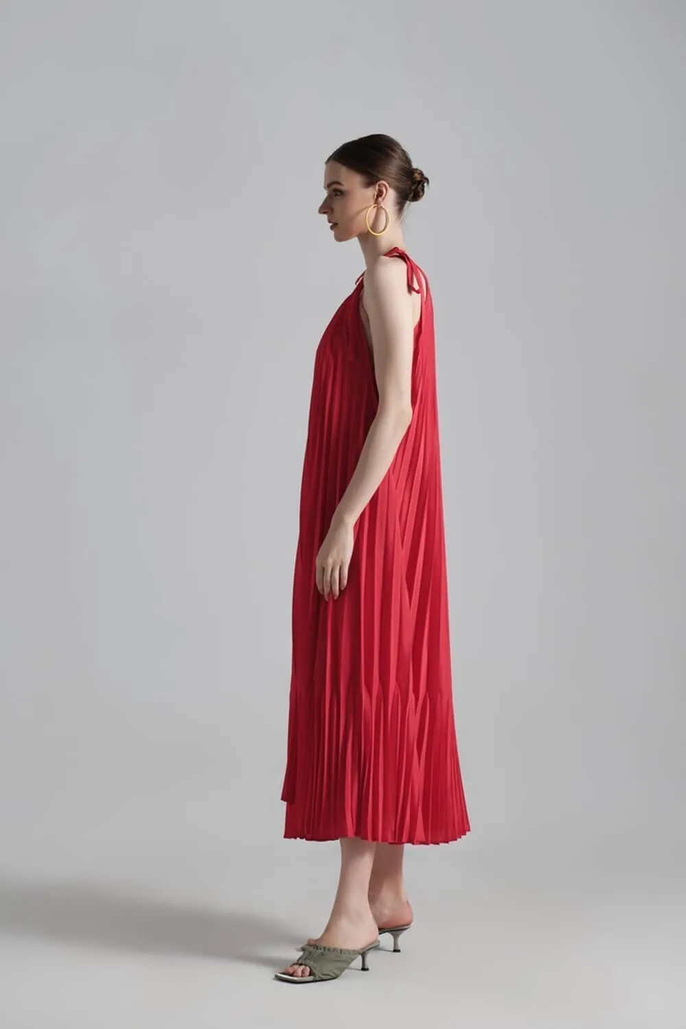 Noma Tunic Pleated Silk Midi Dress