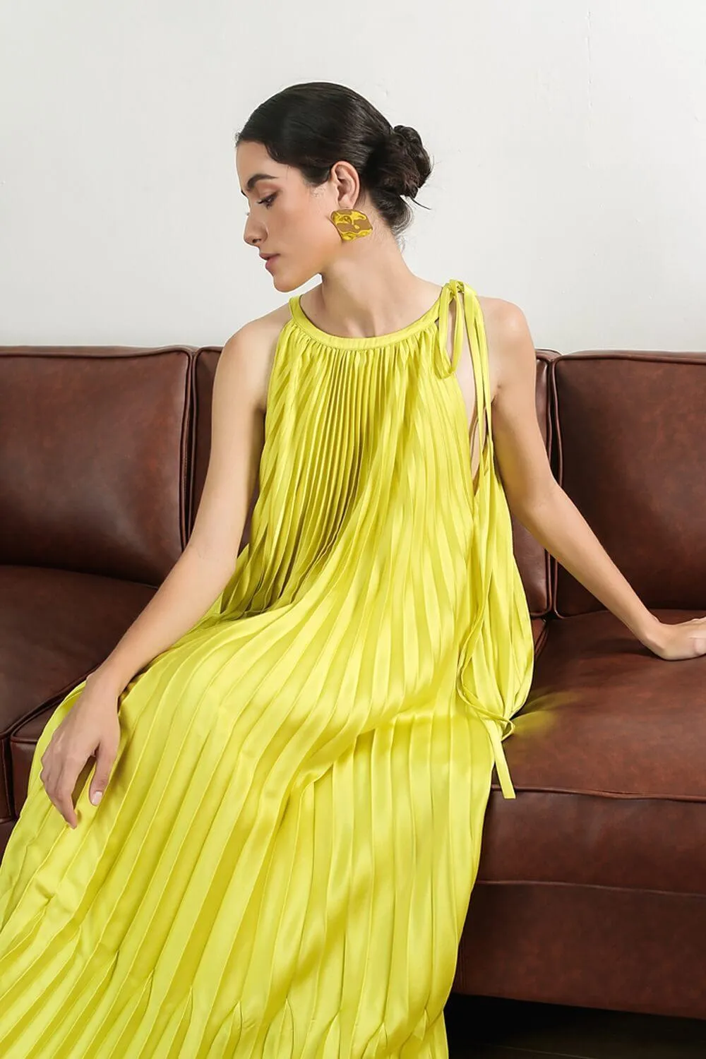 Noma Tunic Pleated Silk Midi Dress