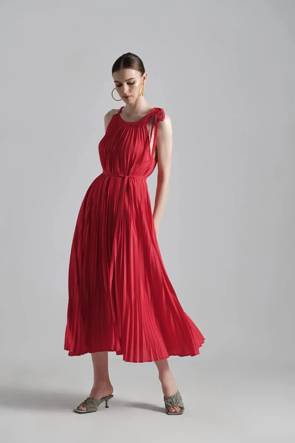 Noma Tunic Pleated Silk Midi Dress