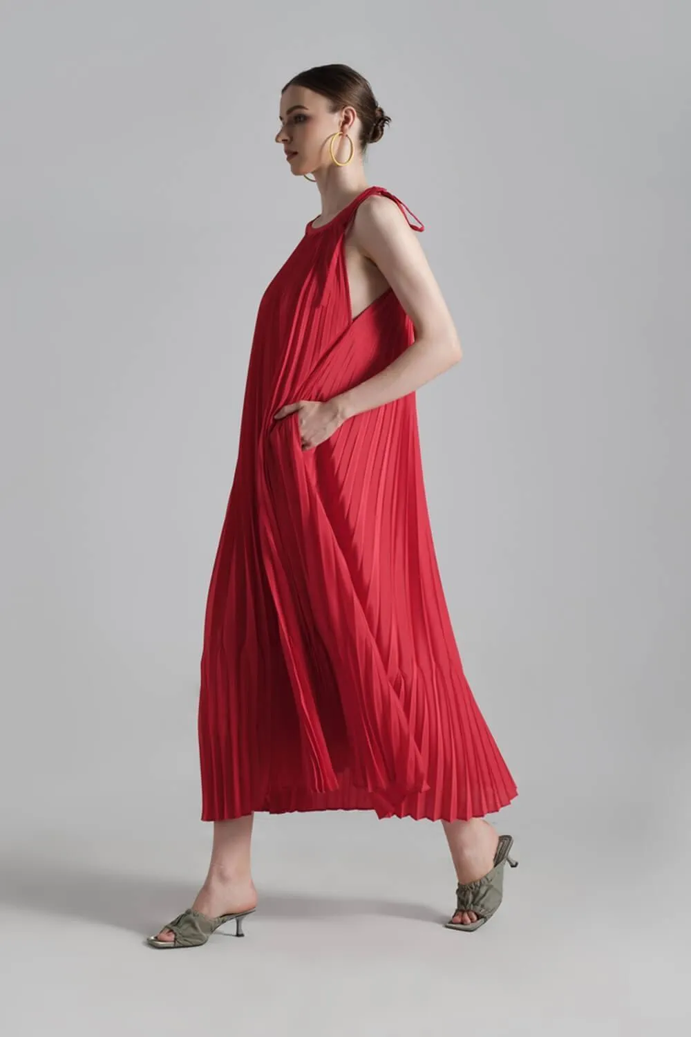 Noma Tunic Pleated Silk Midi Dress