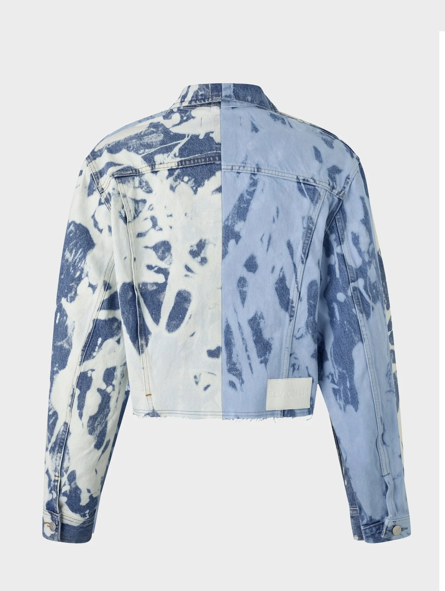 Overdyed Bleach Cropped Denim Jacket