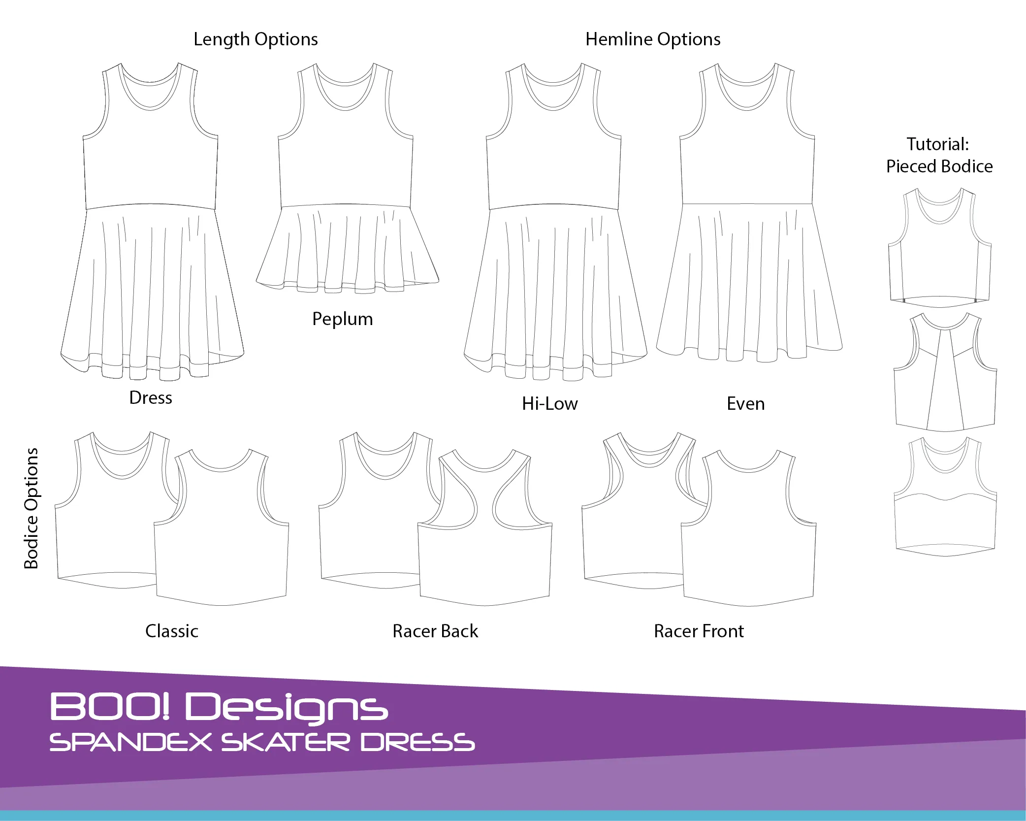 PDF Pattern: Spandex Skater Dress