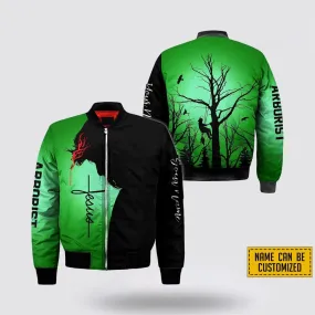 Personalized Arborist Jesus And God Bomber Jacket For Men Women