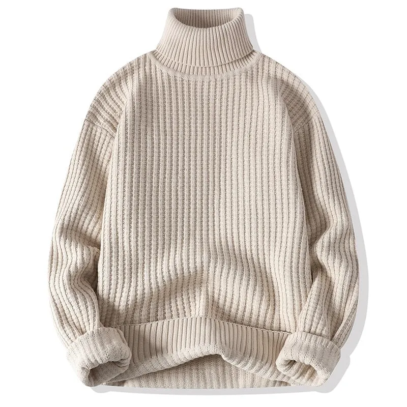 Pologize™ Solid Color Warm Turtleneck Sweater