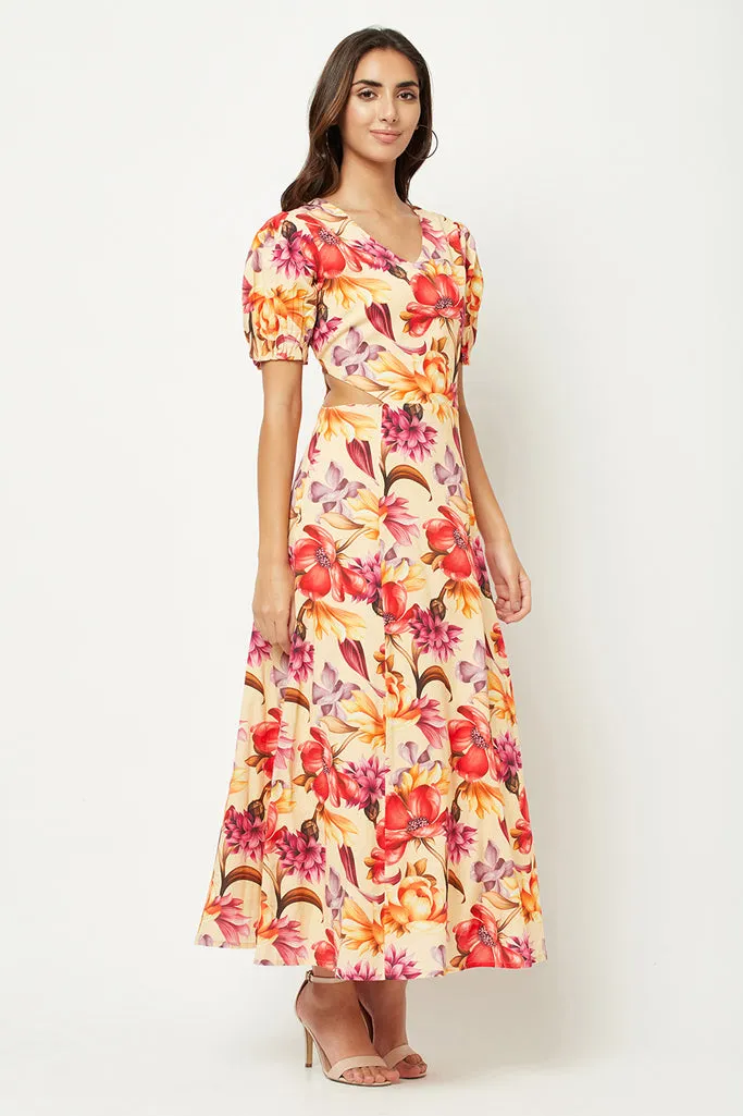 Posy Cut-Out Maxi Dress