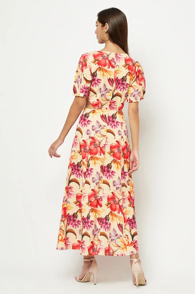 Posy Cut-Out Maxi Dress