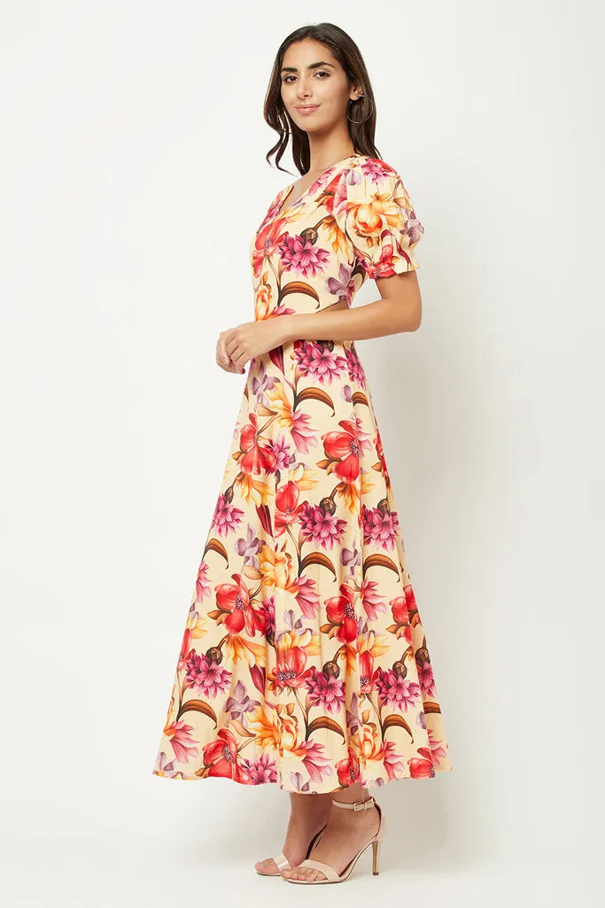 Posy Cut-Out Maxi Dress