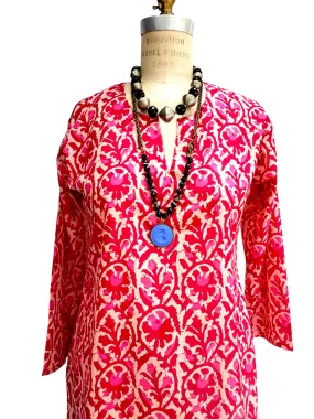 Raja Cotton Tunic Rose Batik