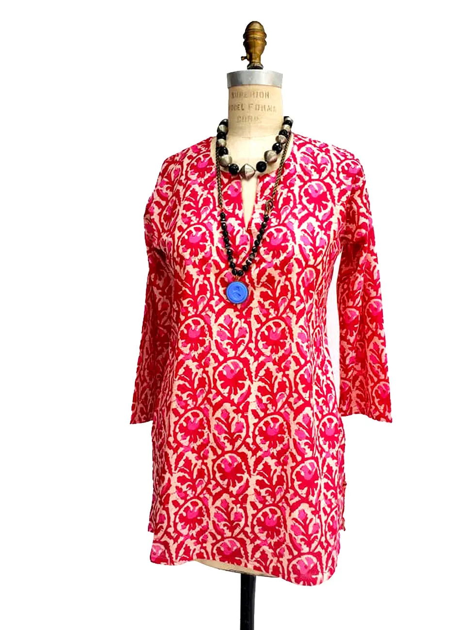 Raja Cotton Tunic Rose Batik