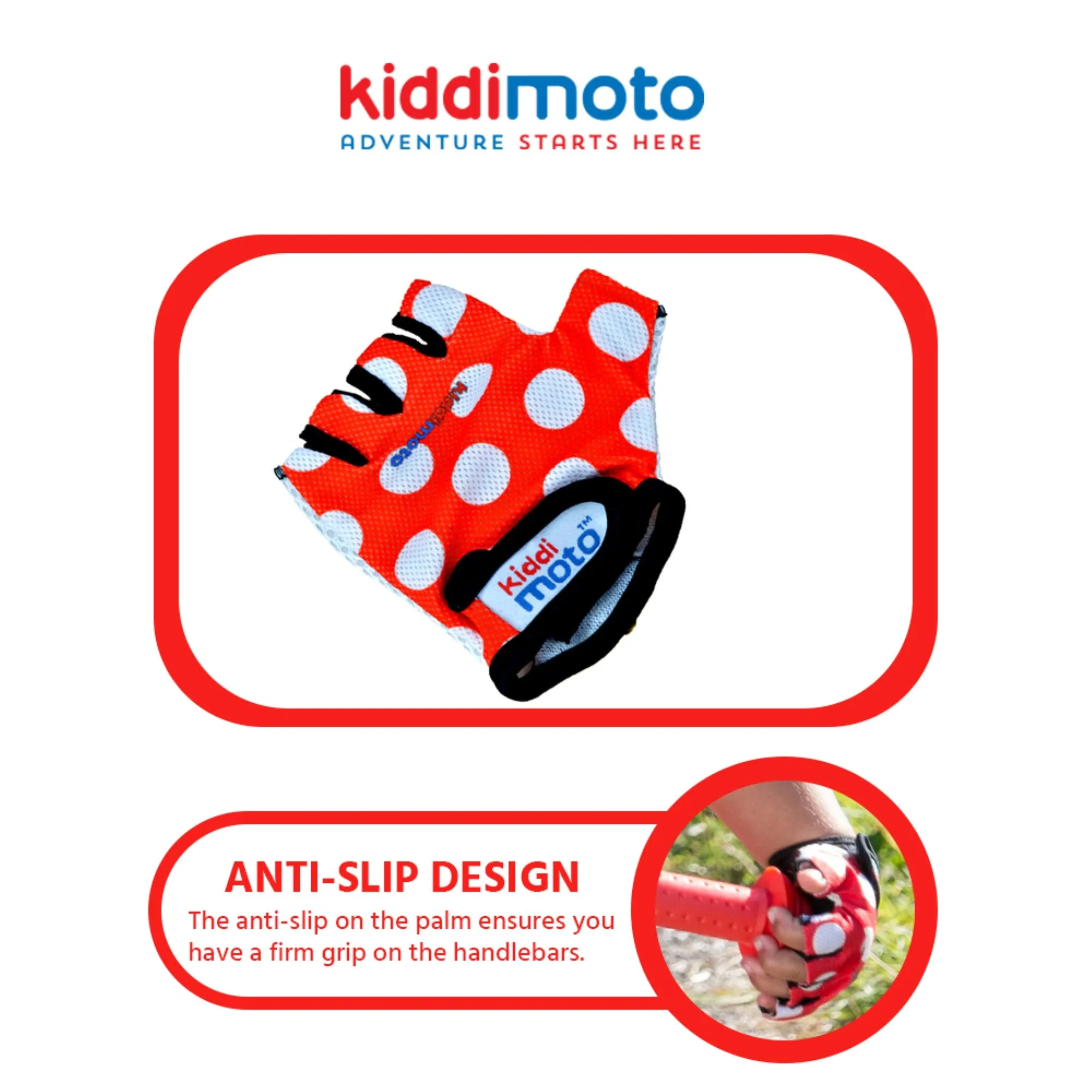 Red Dotty Cycling Gloves