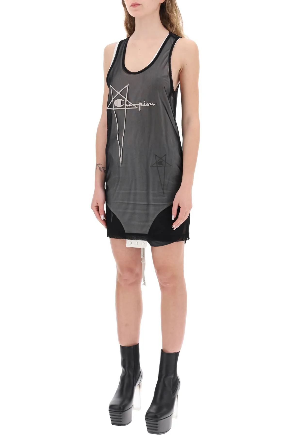 Rick owens 'champion x rick owens' basketball mini dress