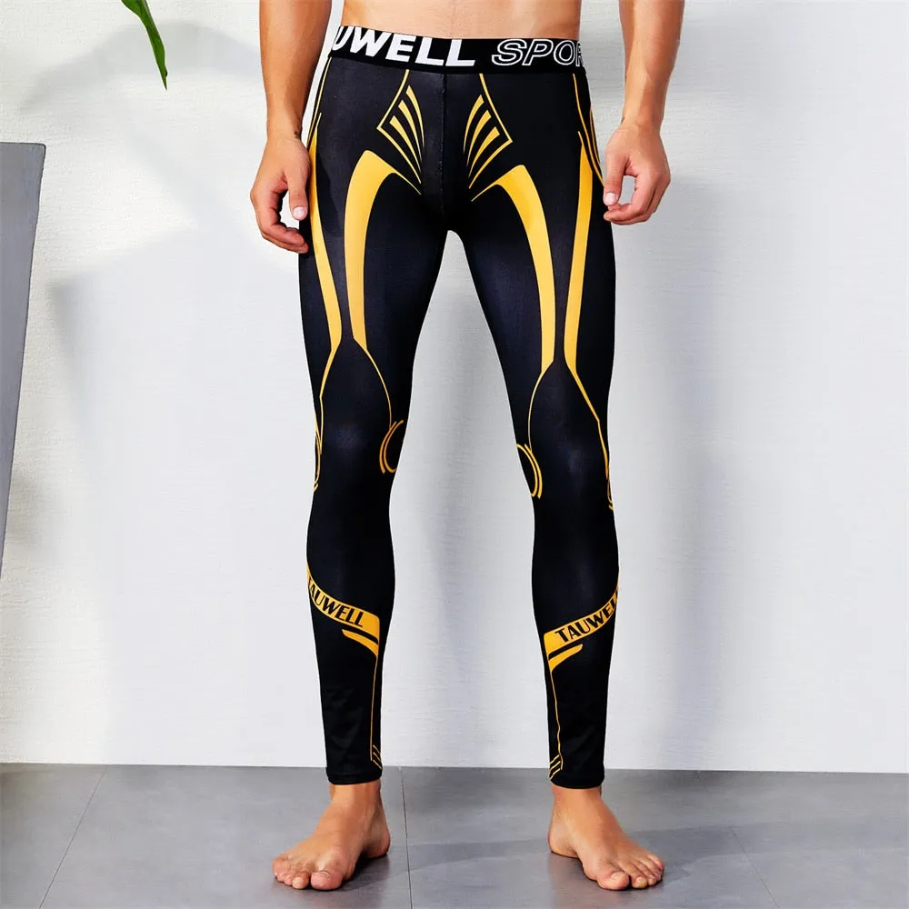 Running Tights Men Compression Pants Fitness Baselayer Cool Dry Sports Leggings Workout Tight Trousers