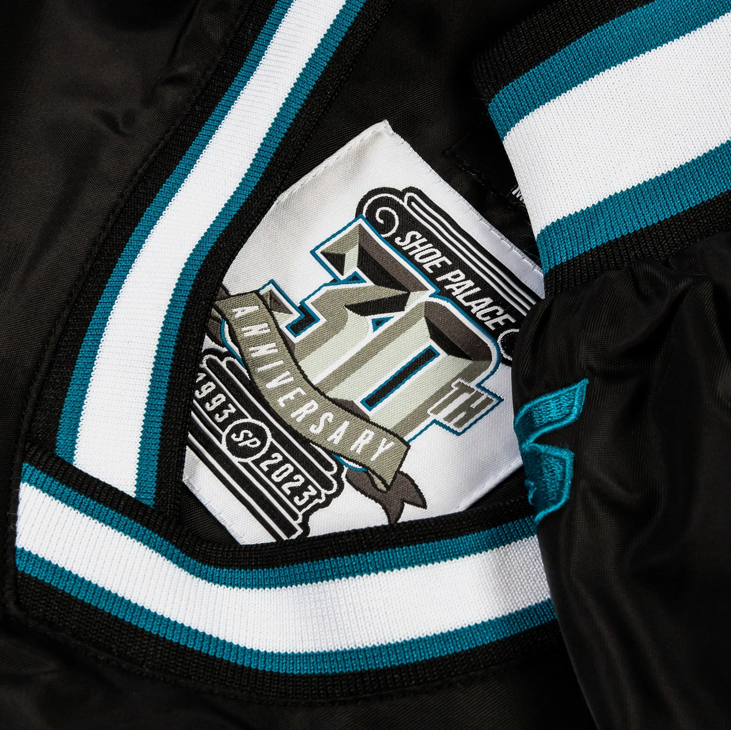 San Jose Sharks Renegade Nylon Pullover Windbreaker Mens Jacket (Black)