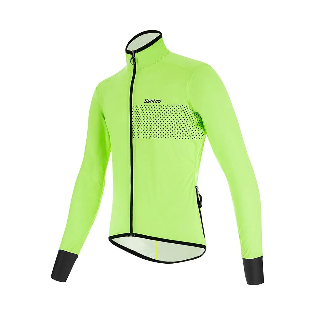 Santini Guard Nimbus Rain Jacket - Fluo Green